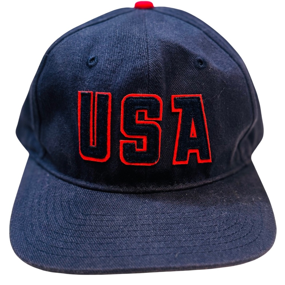 Talisman & Co USA 94 Soccer Snapback Hat Cap USMNT Blokecore Vintage Style Navy